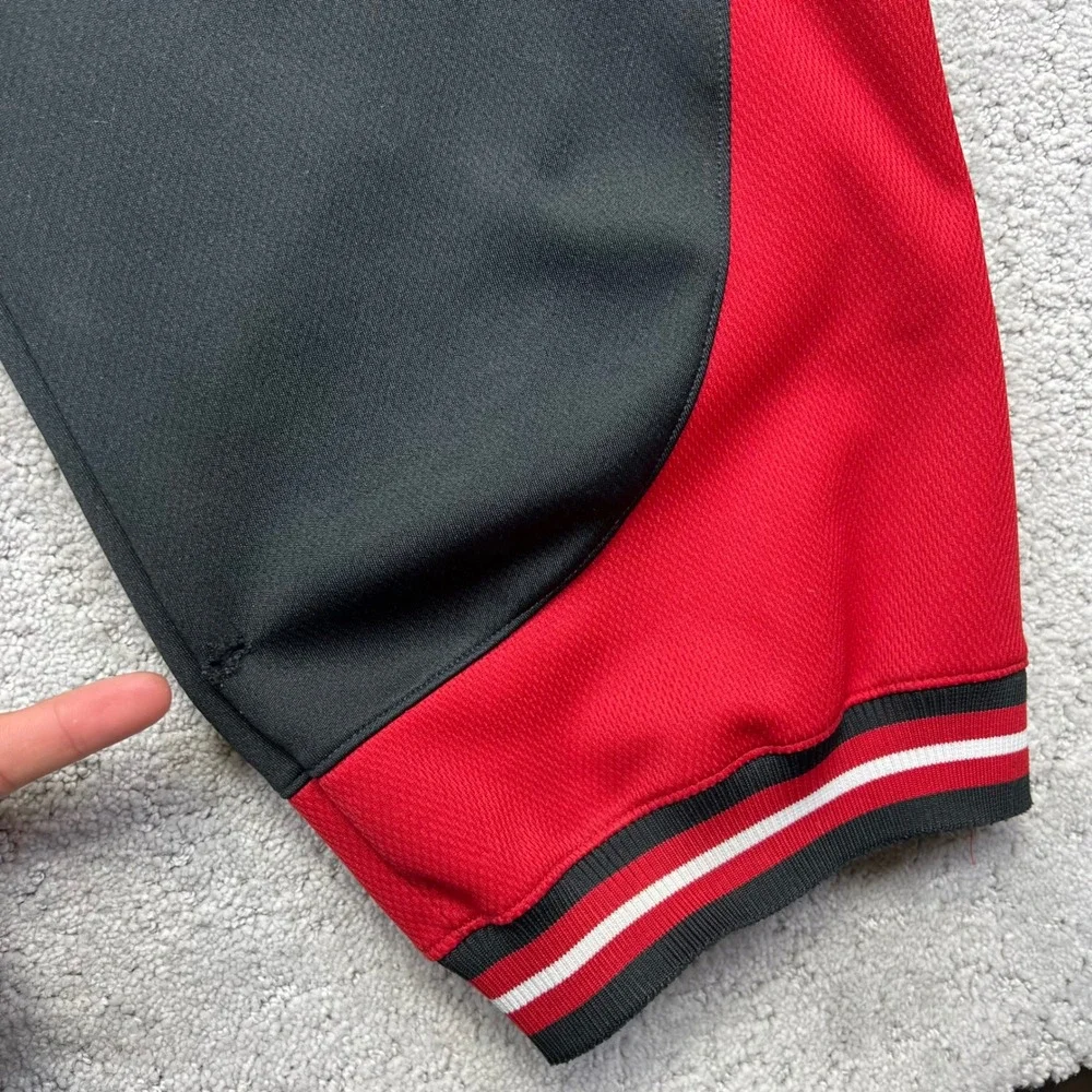 Y2k Jordan Track Pants Mens Large Red Black Jumpman Basketball Jogger Ankle Zip